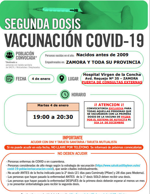 ZAMORA 4 de ENERO _nacidos 2009_SEGUNDA DOSIS (Primera con Autocita) (1)....