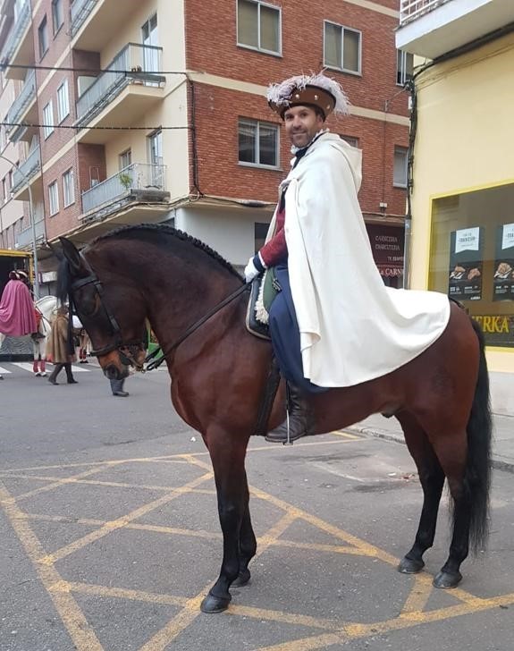 David Mendes durante el desfile de la cabalgata de 2020