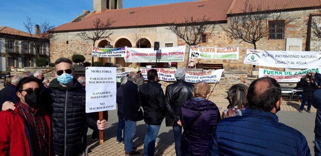 Manifestación Faramontanos de Tábara contra las macrogranjas.
