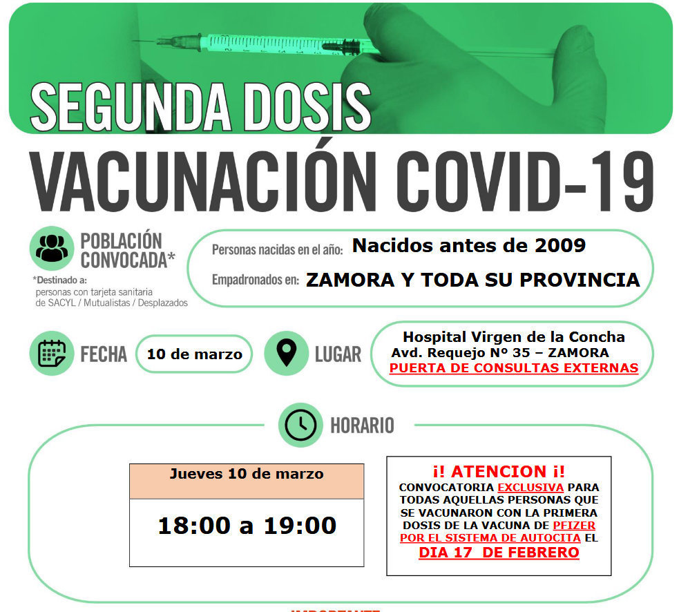 ZAMORA 10 de MARZO SEGUNDA DOSIS (Primera con Autocita 17_02)