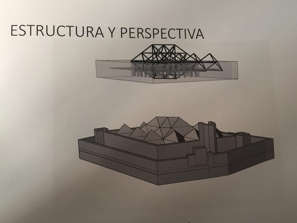 Estructura y perspectiva del proyecto elaborado por el arquitecto Pedro Lucas del Teso sobre el CAC Baltasar Lobo