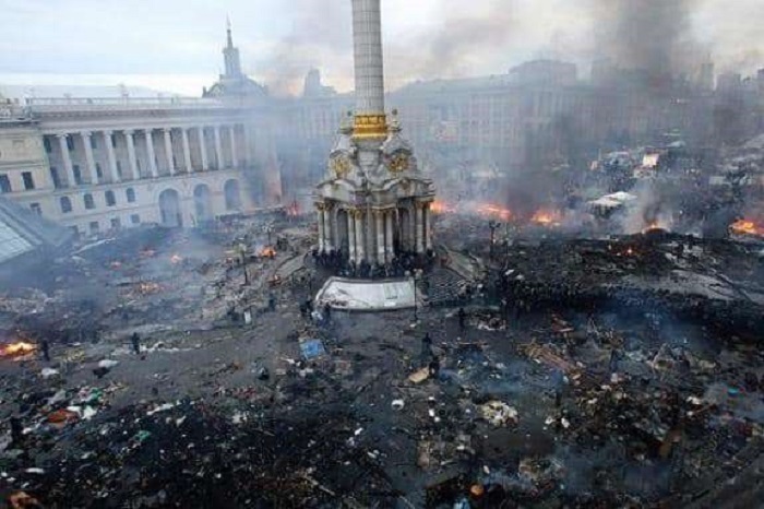 Situación en Kiev. Fotografía: CEDIDA por Olena Anichkina