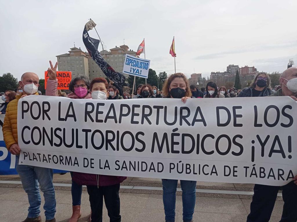 Manifestación por la sanidad en Valladolid, Plataforma de Tábara. Fotografía: CEDIDA