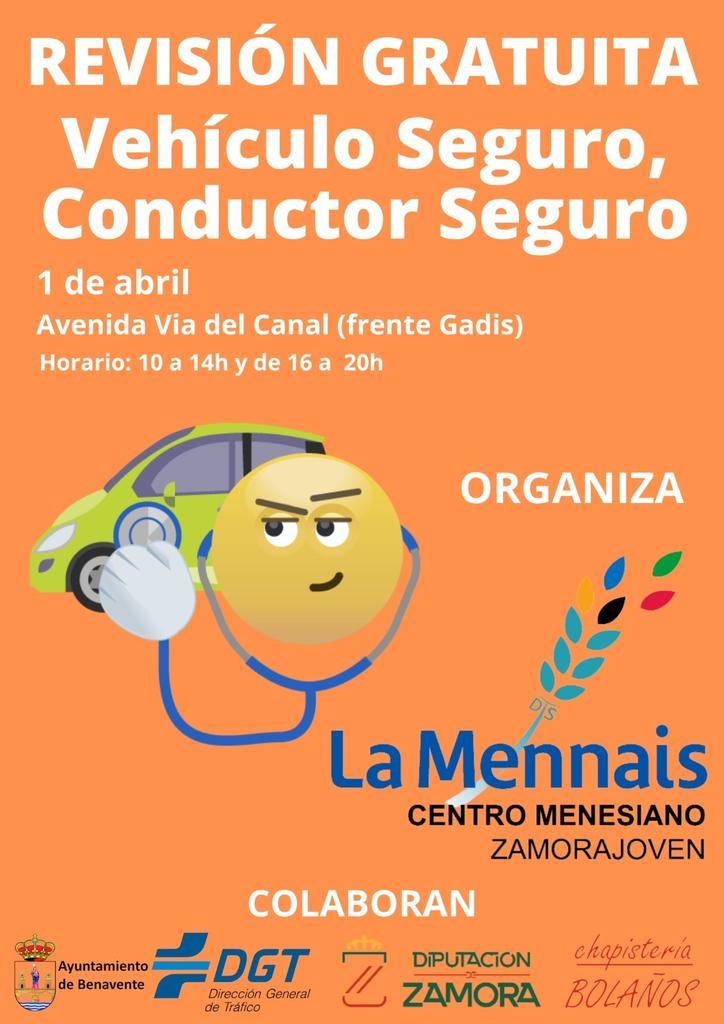 Cartel revisión gratuita vehículo