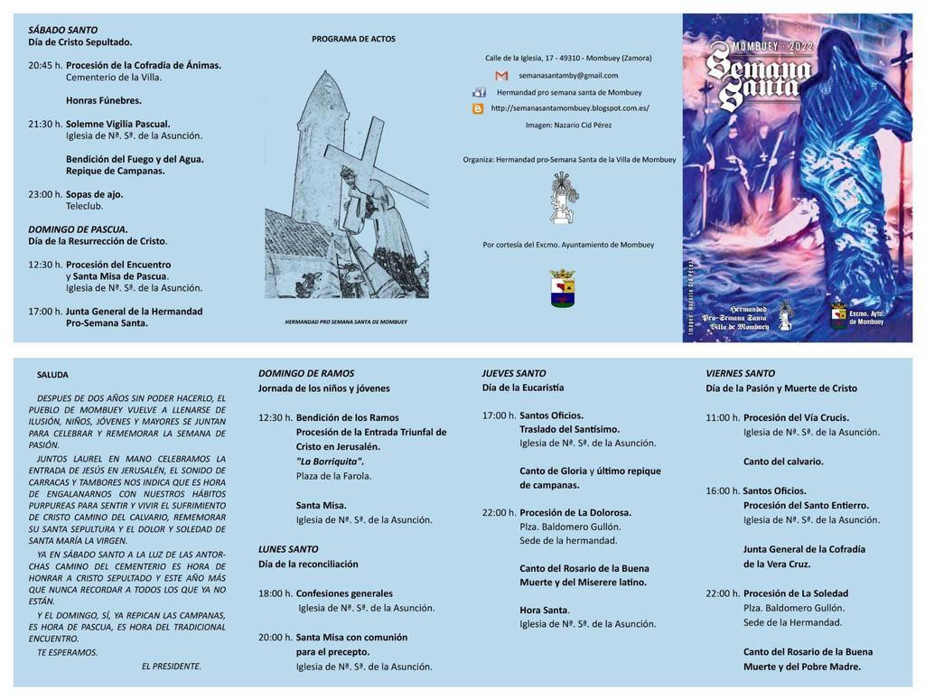Programa oficial Semana Santa Mombuey