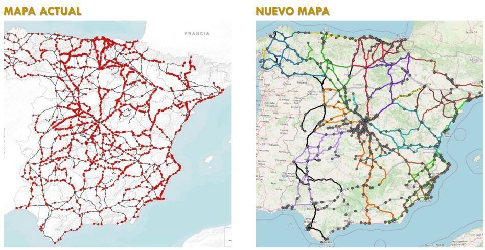Mapa-Mitma sobre el nuevo mapa Concesional de Servicios Regulares de Transporte por Carretera