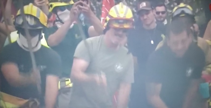 Los bomberos forestales "echan" humo en Valladolid. Foto TVCYL