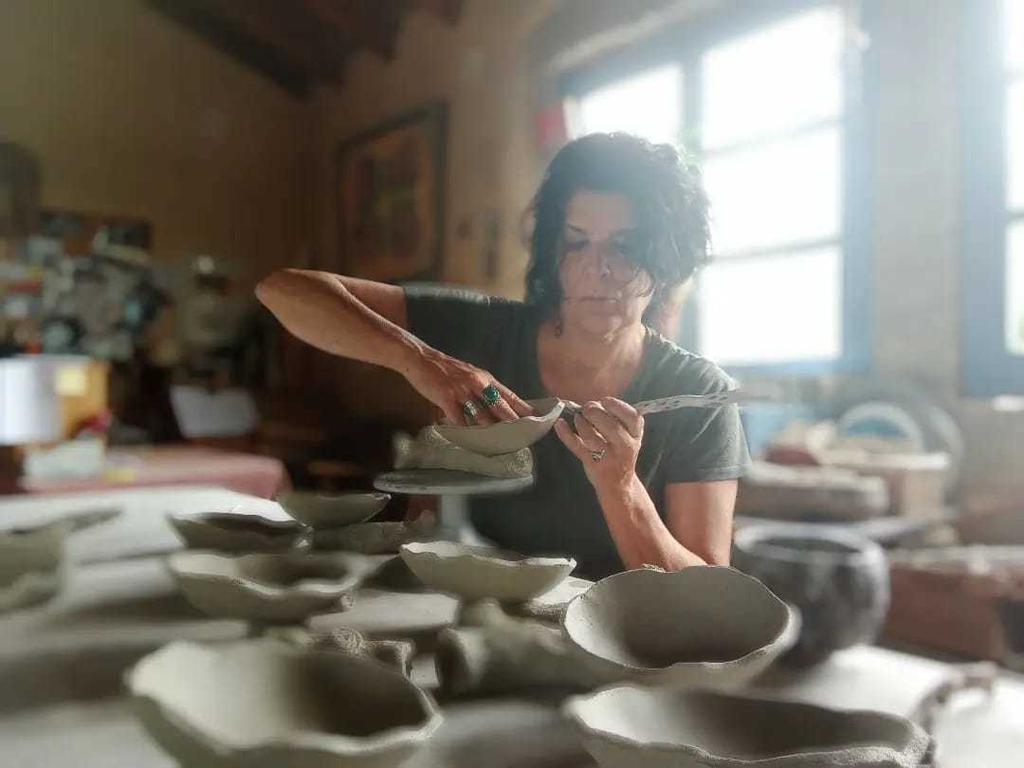 Nuria durante el proceso de creación de los platos para las tapas del restaurante ESPAÑA de Fermoselle