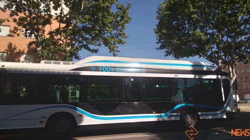 Autobús eléctrico en Pinilla