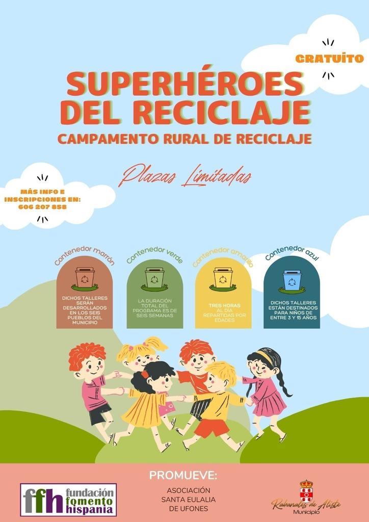 Cartel campamento Rabanales reciclaje