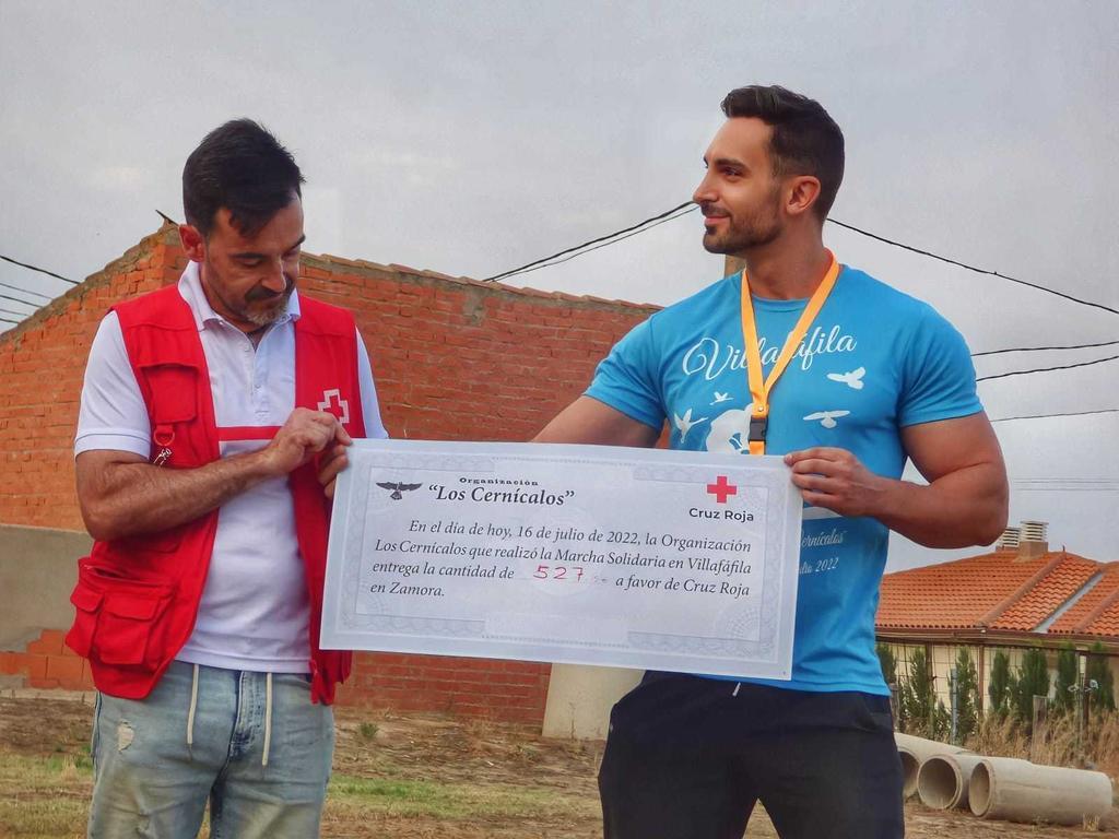 Rodrigo Martínez durante la carrera solidaria de Villafáfila a favor de Cruz Roja
