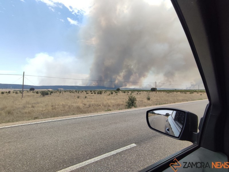 Imagen de archivo del incendio en Pozuelo de Tábara
