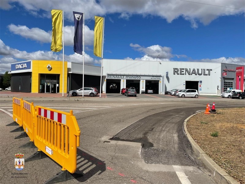 Obras de pavimentación en Benavente