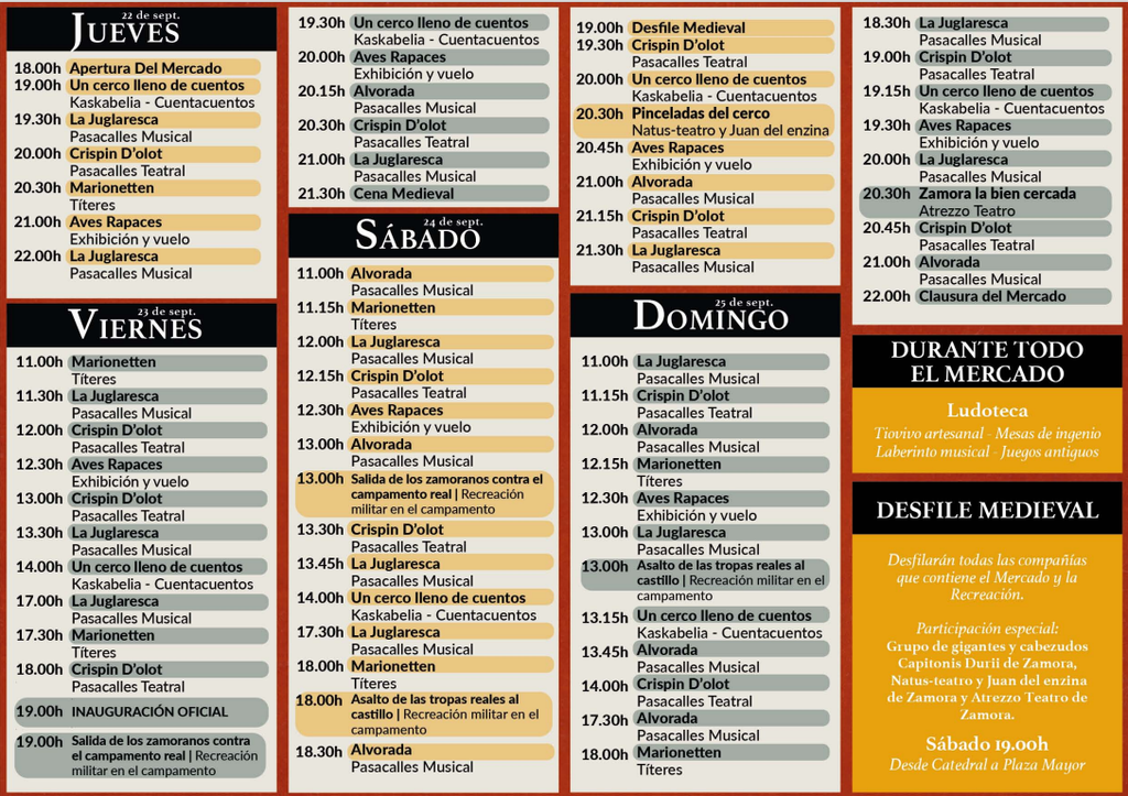 Cartel Mercado Medieval y Cerco de Zamora II