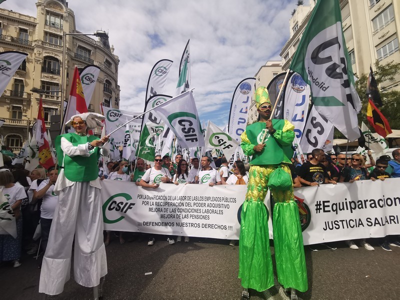 Manifestación convocada por CSIF en Madrid