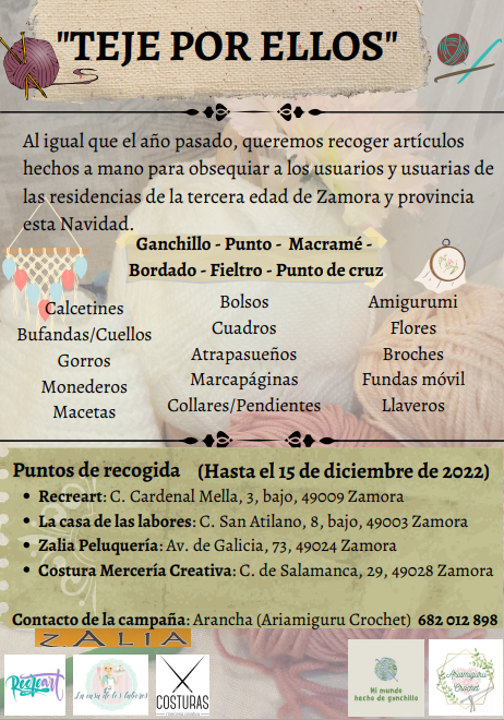 Cartel campaña 'Teje por ellos'