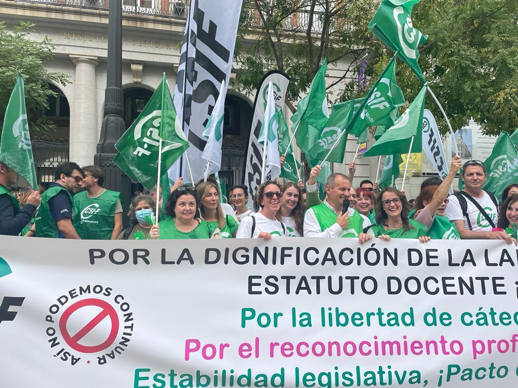 concentración docentes Madrid