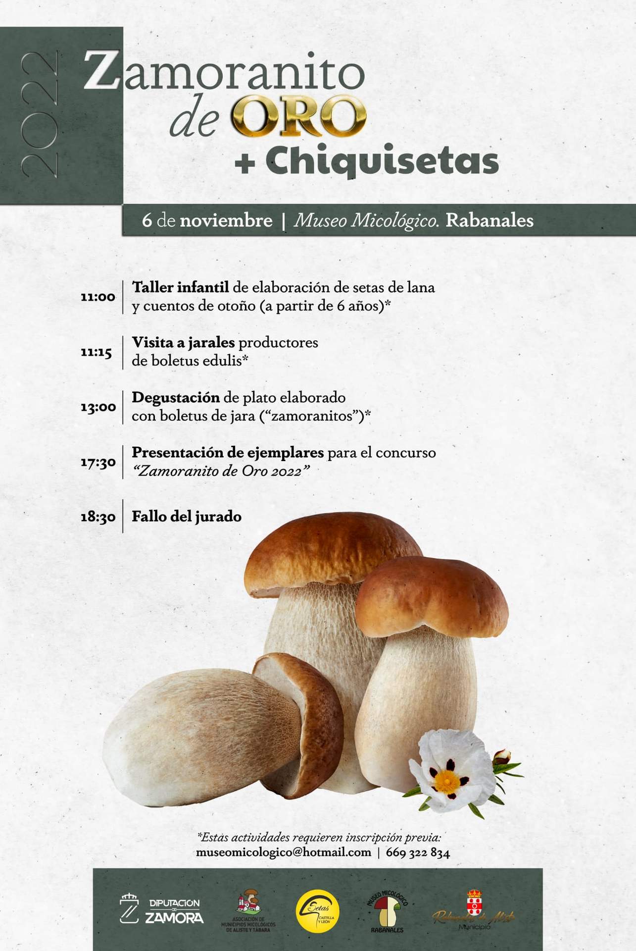 Cartel Zamoranito de oro y Chiquisetas