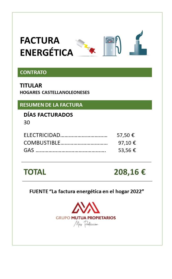 Castilla y León Infografia Factura Energía