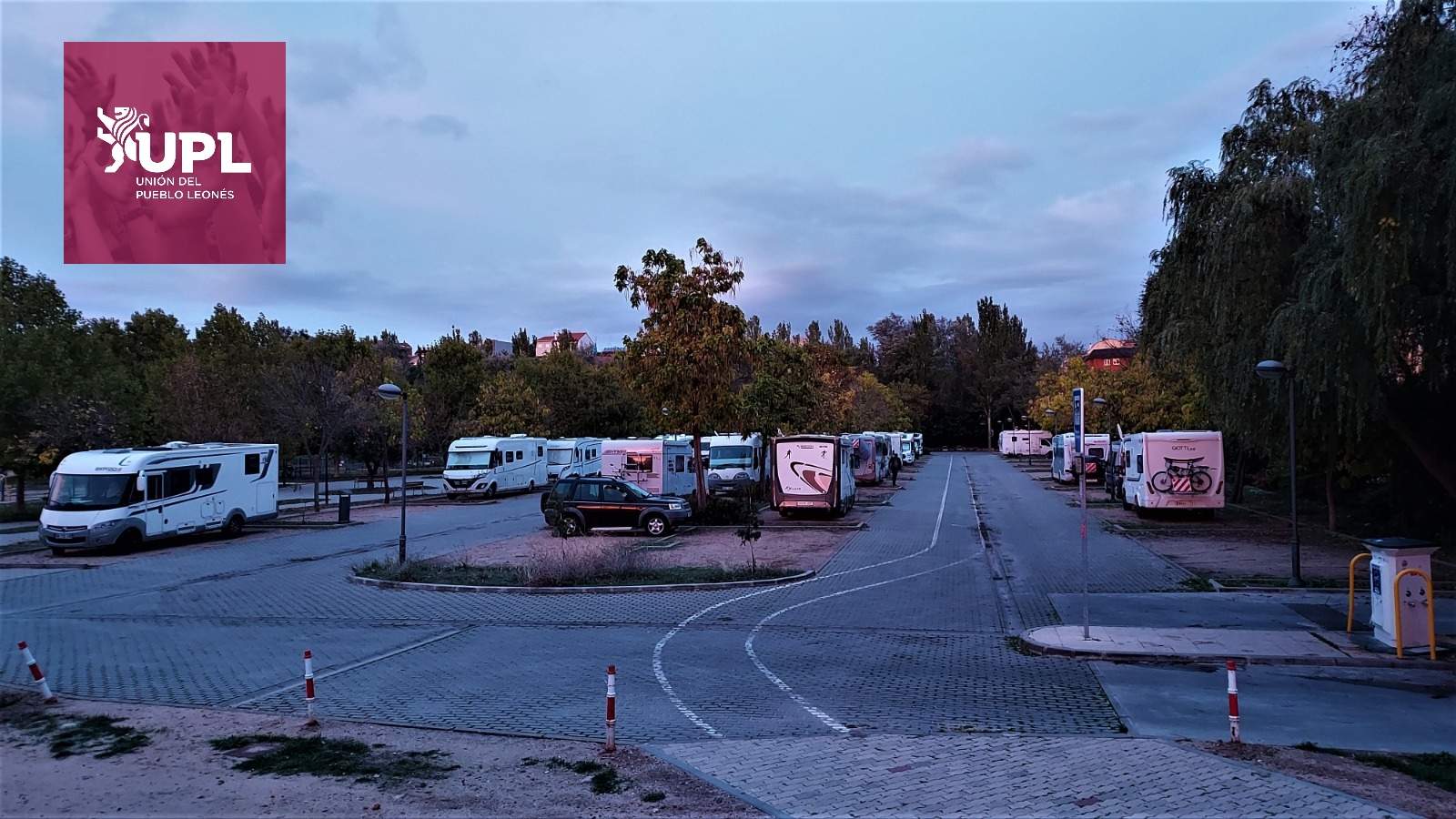 El área de caravanas en el parque de Valorio