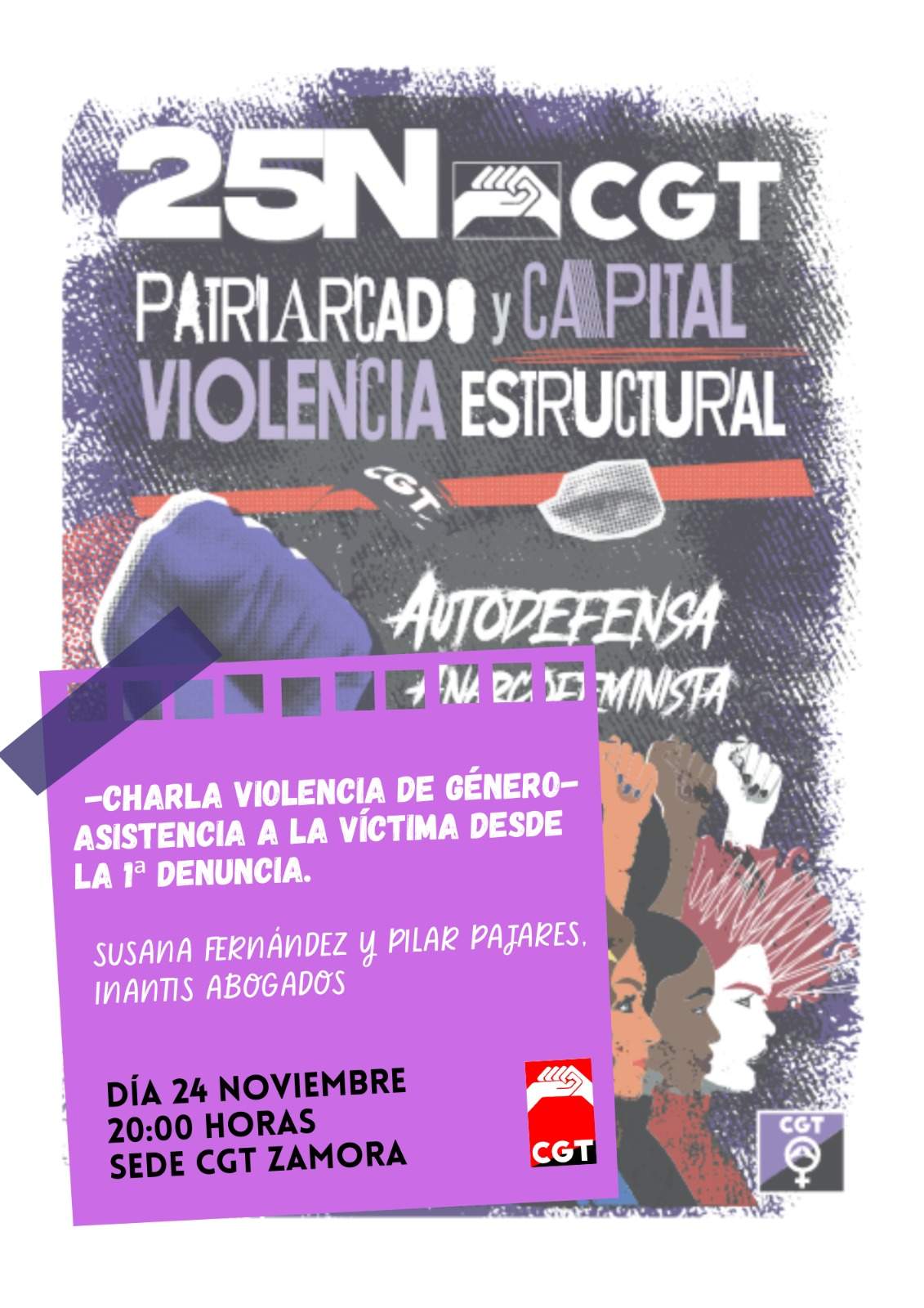 Cartel Charla CGT Zamora