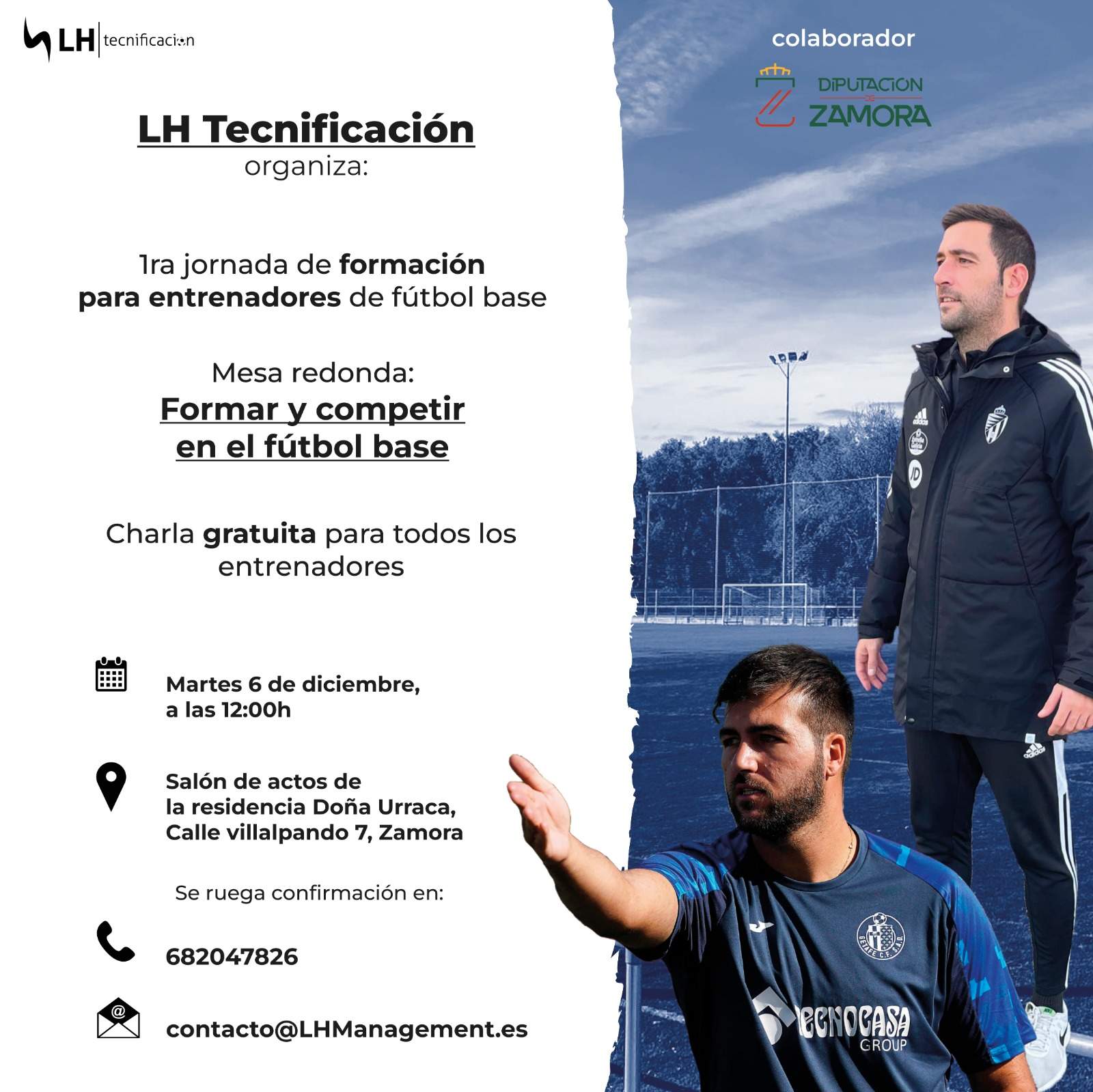 Cartel  I Jornada de Formación para entrenadores 
de fútbol base