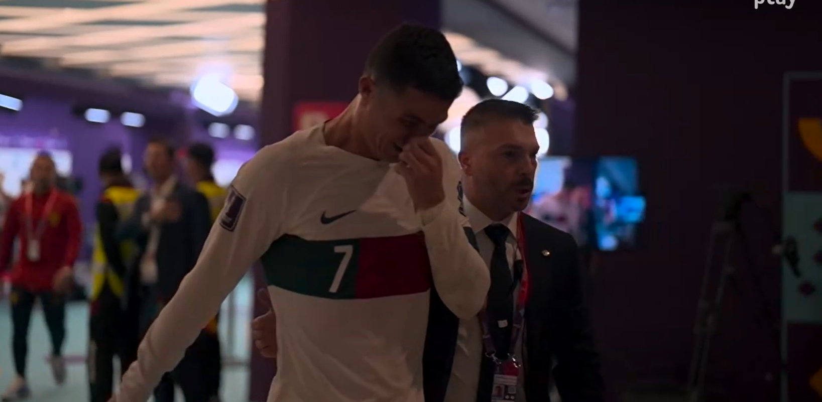 CR7 al finalizar el partido de cuartos de final del Mundial de Qatar