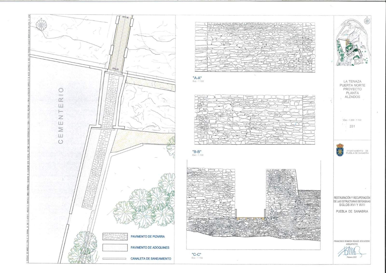 Proyecto redactado por Francisco Somoza para el proceso de recuperación de las estructuras defensivas en la zona norte de Puebla de Sanabria