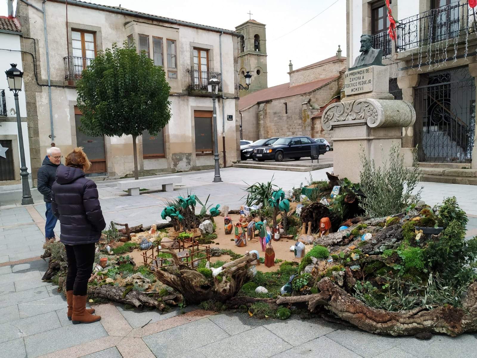 Belén natural montado por los integrantes de La Mayuela. Fotografía: CEDIDA