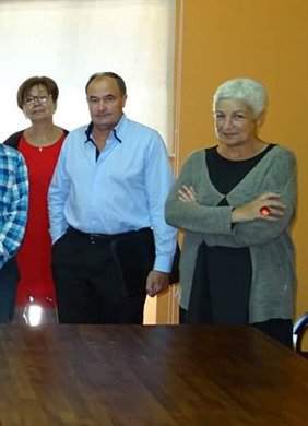 Los Concejales del PSOE de Bermillo de Sayago Charo Luque, Luis Pintado y Cristina Zelich