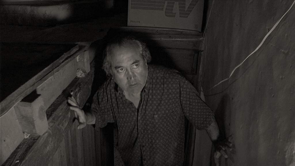 Frame del cortometraje "El camino" del zamorano Felipe Matilla con Manuel Fadón en pantalla