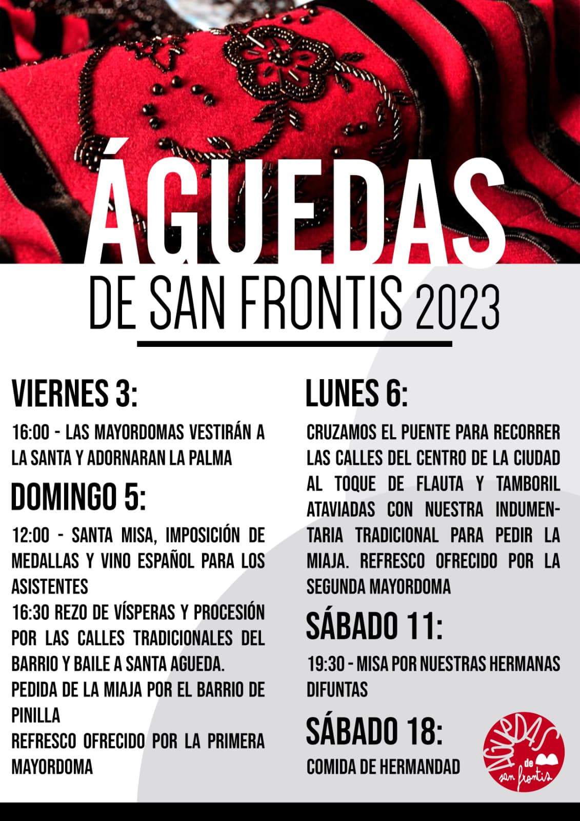 Cartel Águedas San Frontis