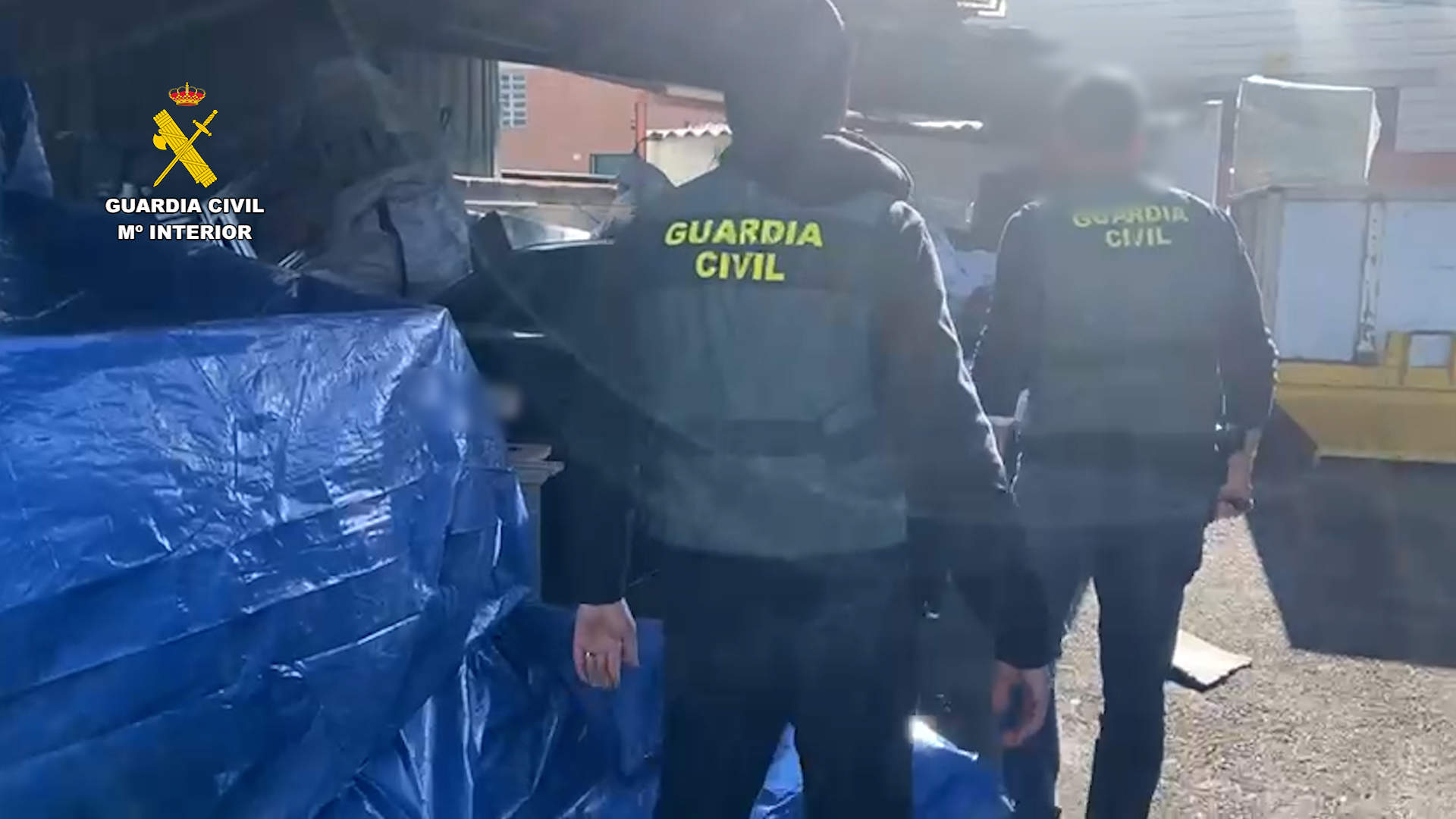 Robo de cobre. Fotografía: Guardia Civil