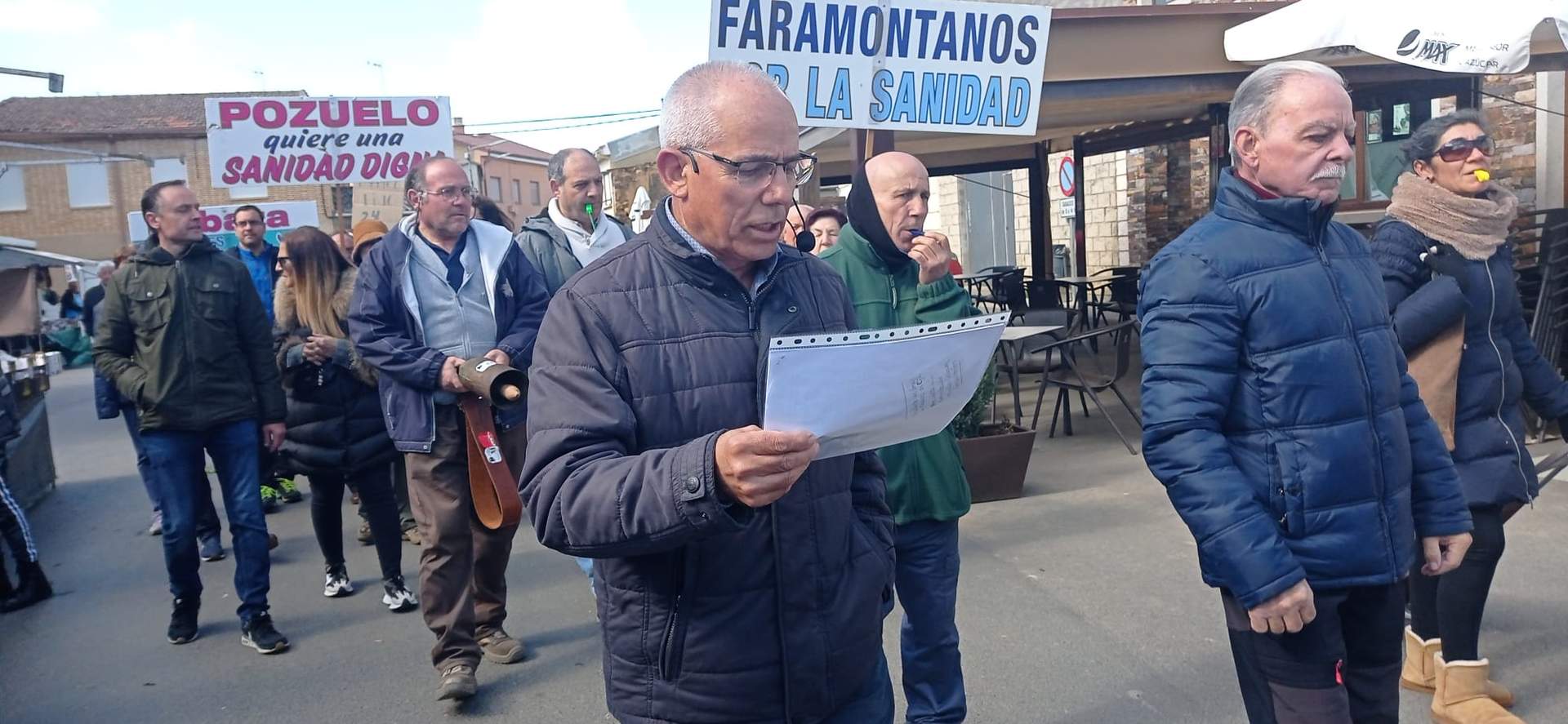 Protesta Plataforma por una Sanidad Pública Digna de la Zona Básica de Salud de Tábara. Fotografía: CEDIDA