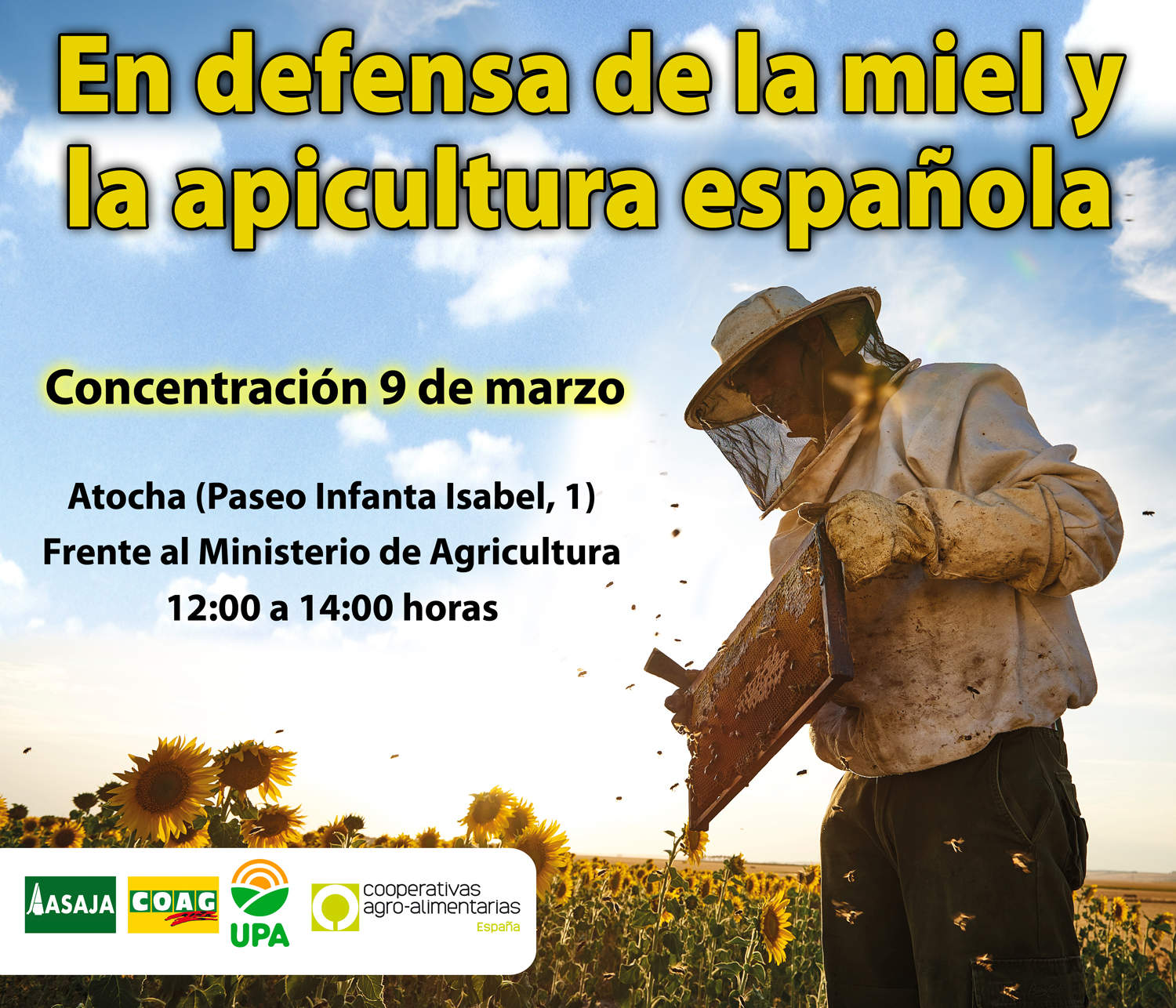 Cartel manifestación sector apícola