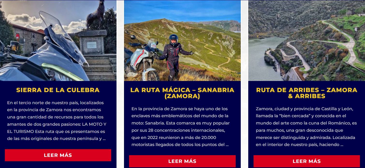 Rutas de mototurismo en la provincia de Zamora