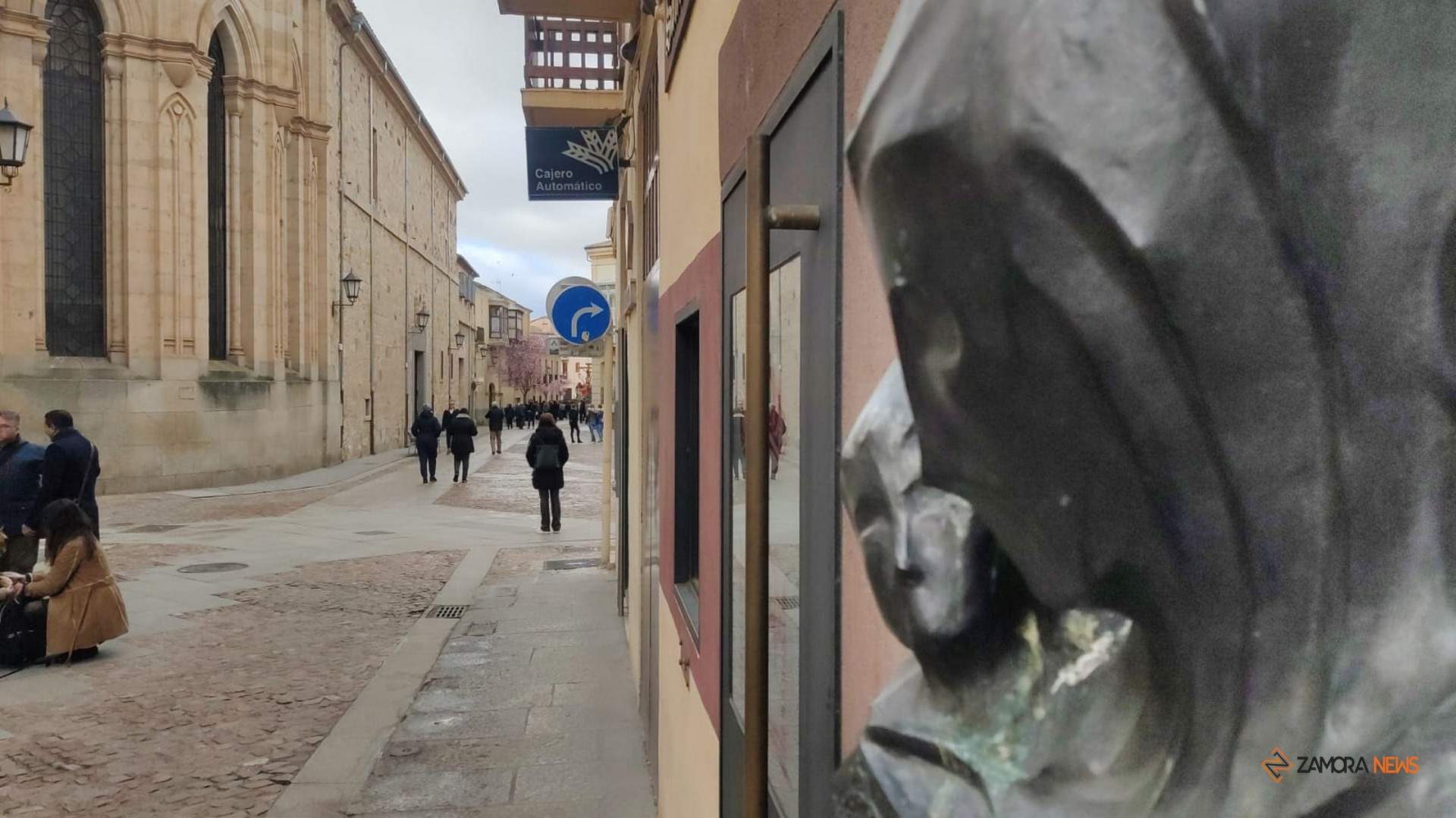 Calle Rúa de los Francos desde la sede del Santo Entierro
