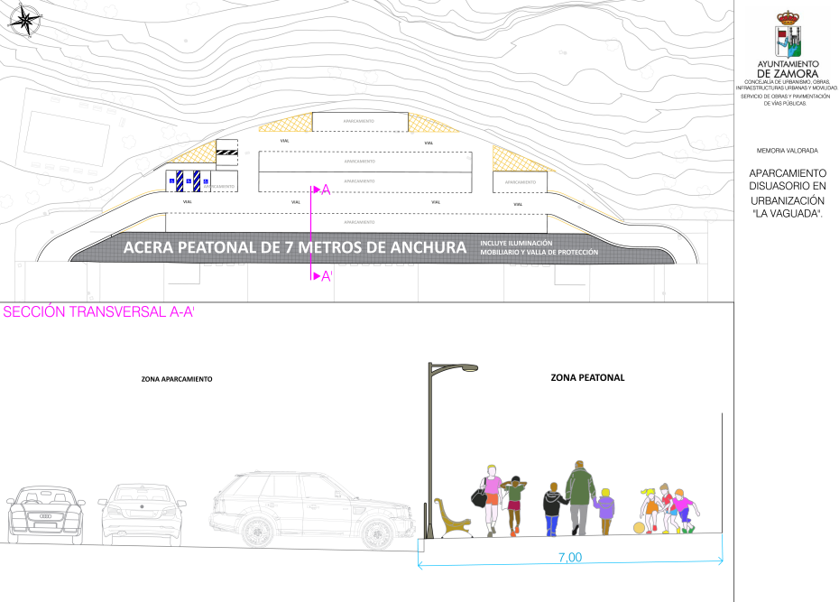 Plano del nuevo proyecto de construcción del parking en La Vaguada