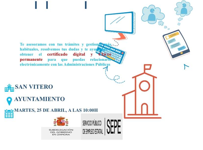 Cartel informativo 'La Administración cerca de ti' en San Vitero