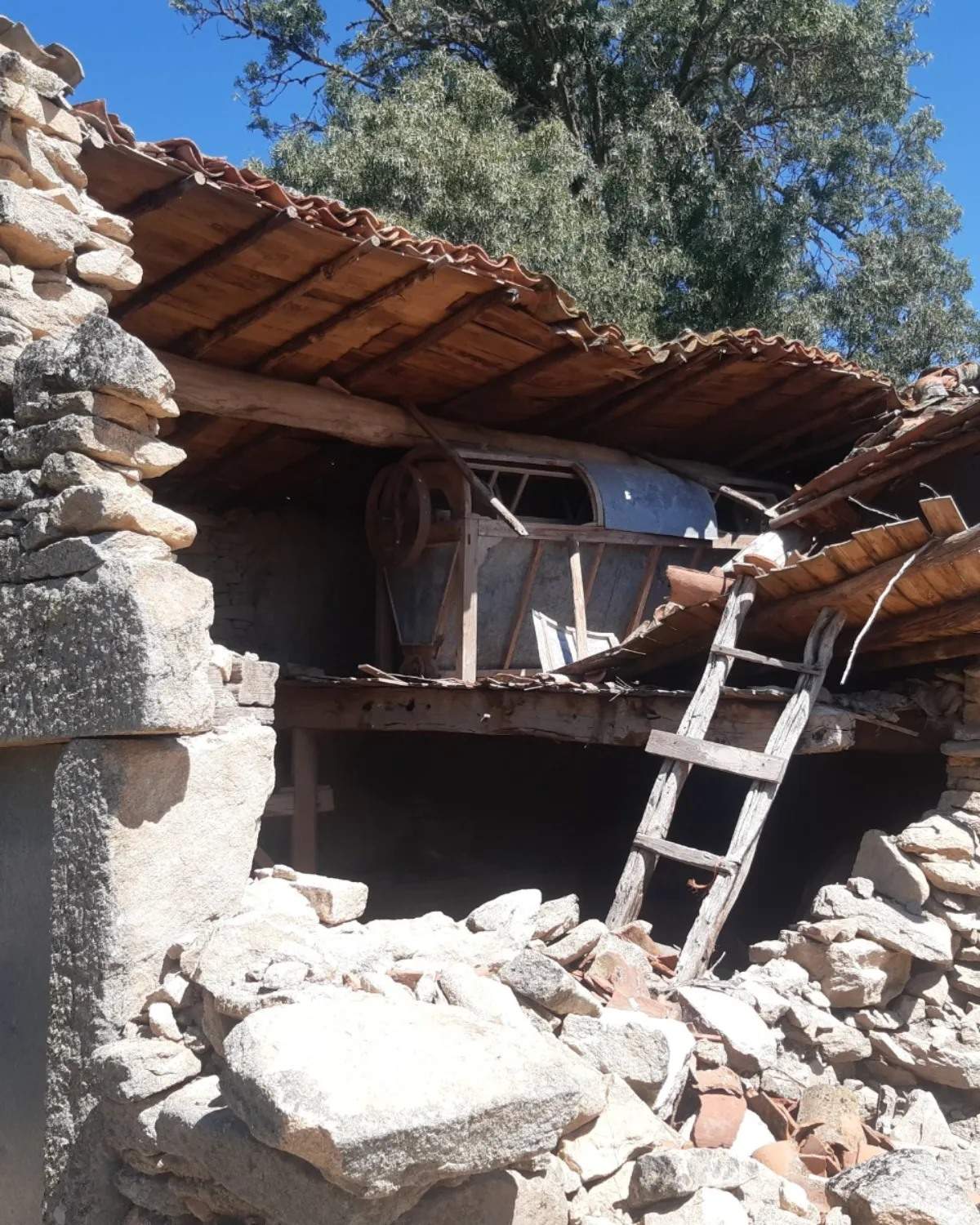 Estado del Molino de Matarranas en Villamor de Cadozos