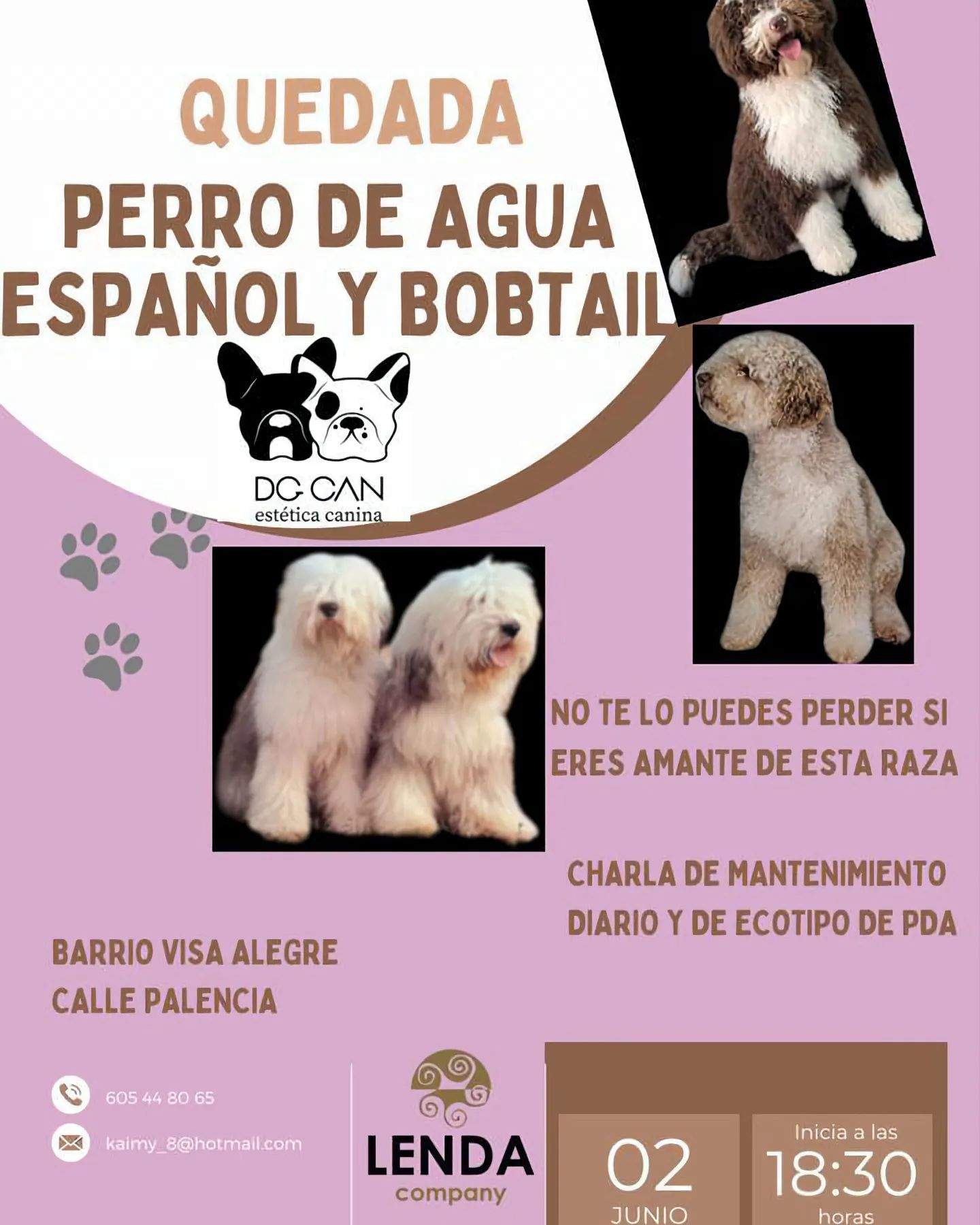 Cartel quedad perros de agua