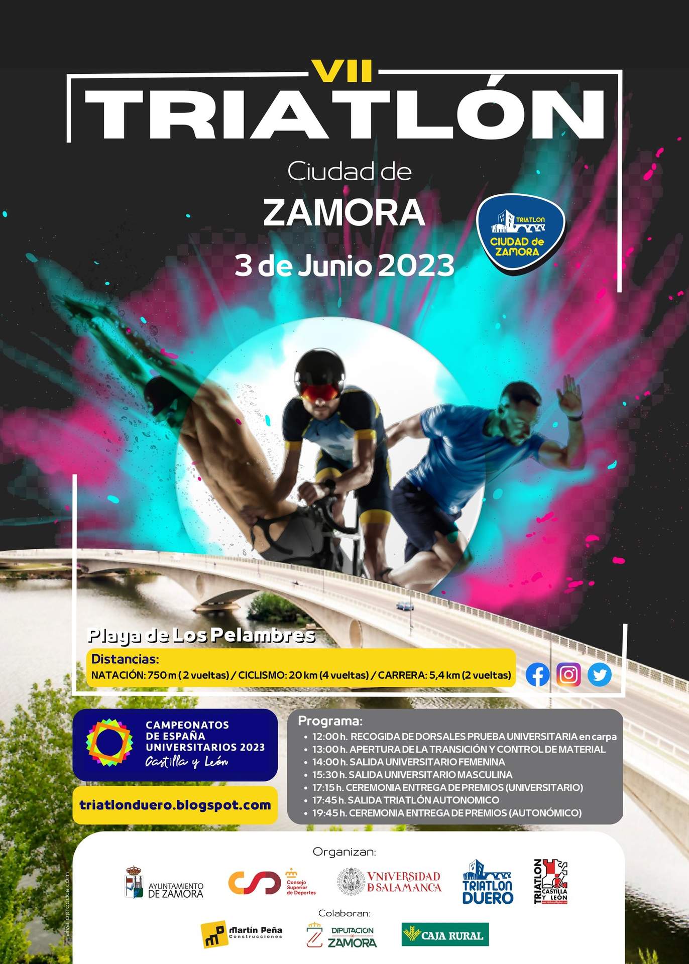 Cartel VII Triatlón Ciudad de Zamora