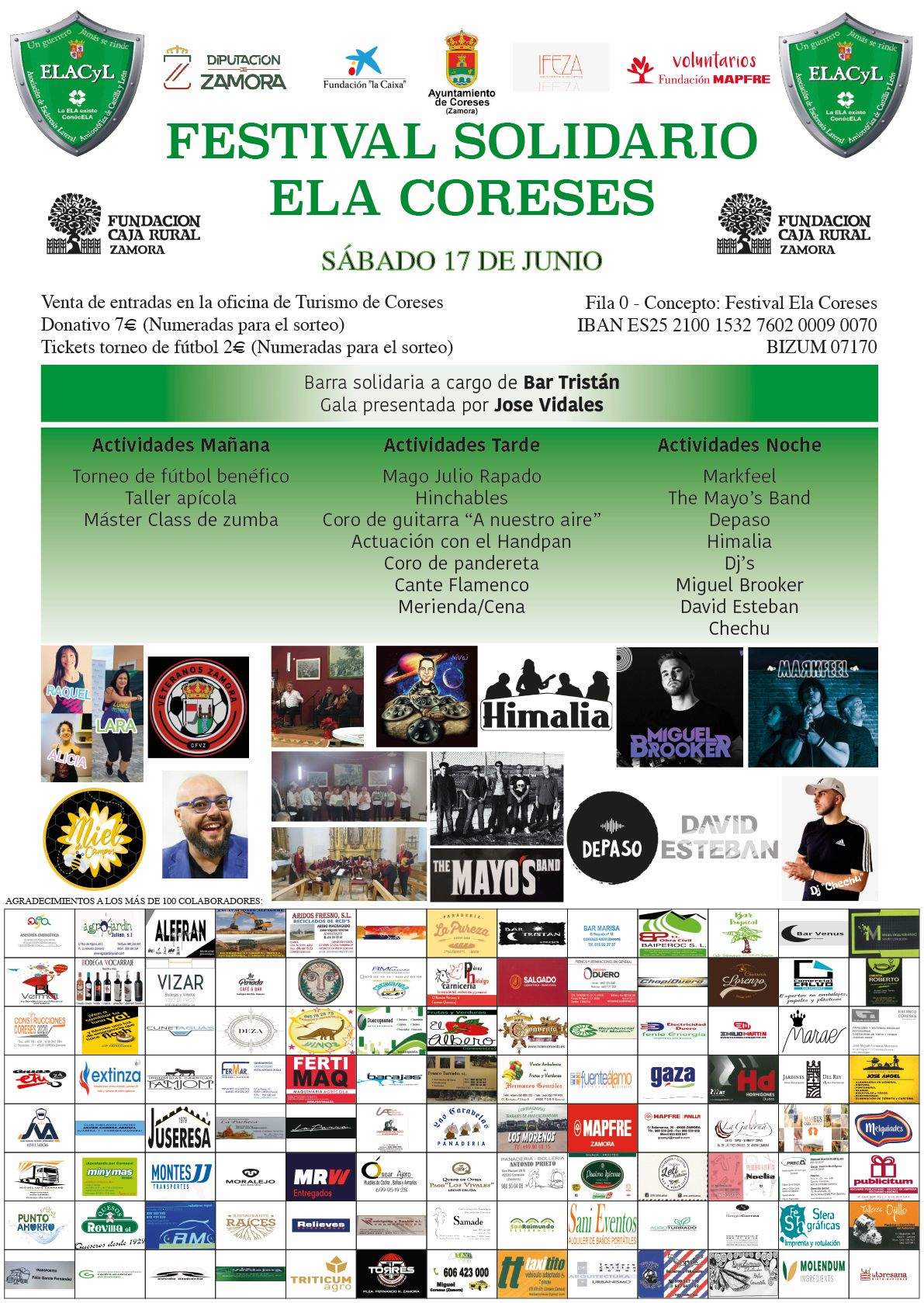 Cartel Festival Solidario ELA Coreses