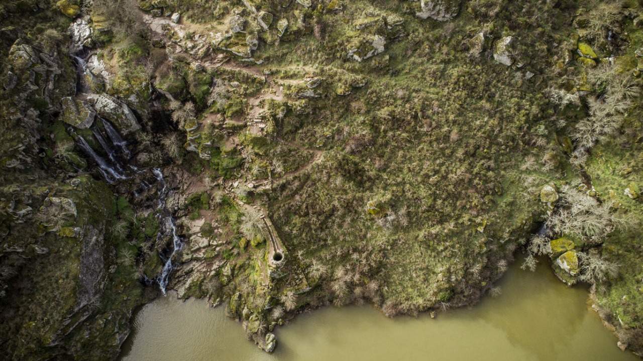 Cascadas de Abelón. Fotografía aérea: Turismo en Zamora