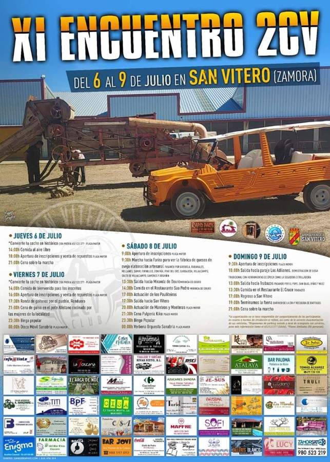 Cartel XI Encuentro 2CV San Vitero