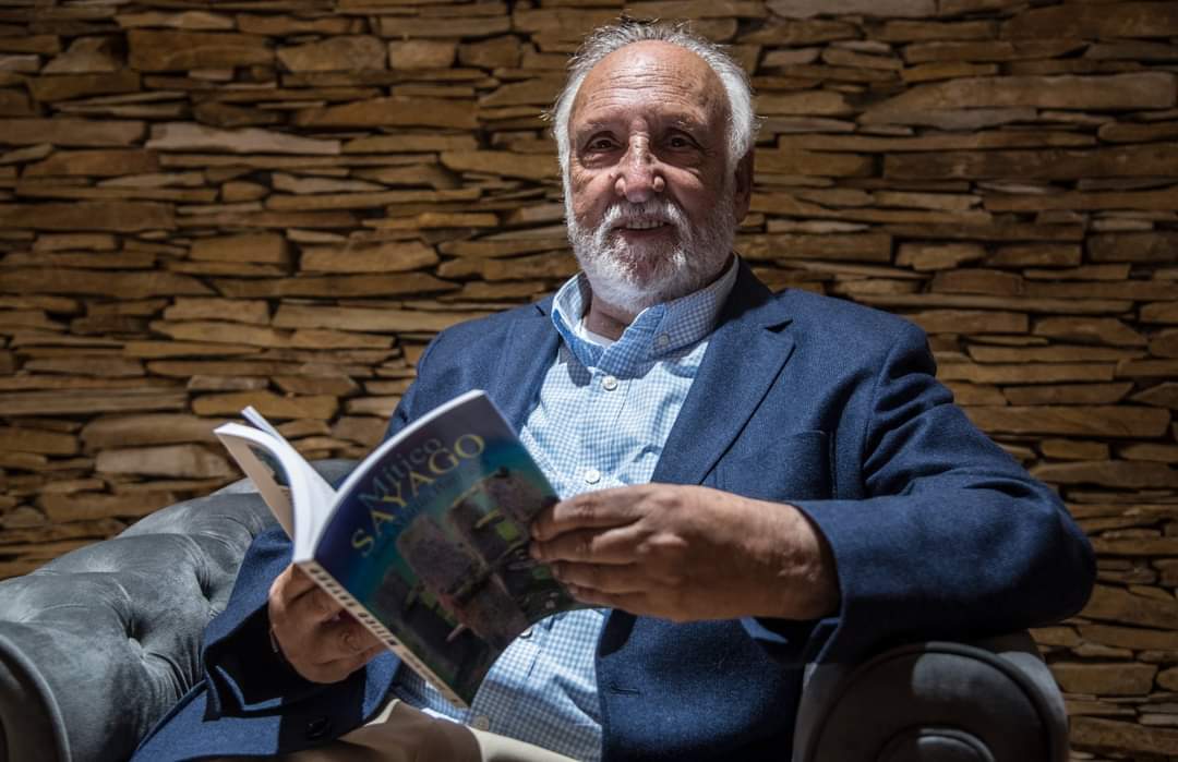 José Martín Barrigós durante la presentación de su libro "Mítico Sayago" en la Casa de Zamora en Madrid. Fotografía: Nikko Chicote