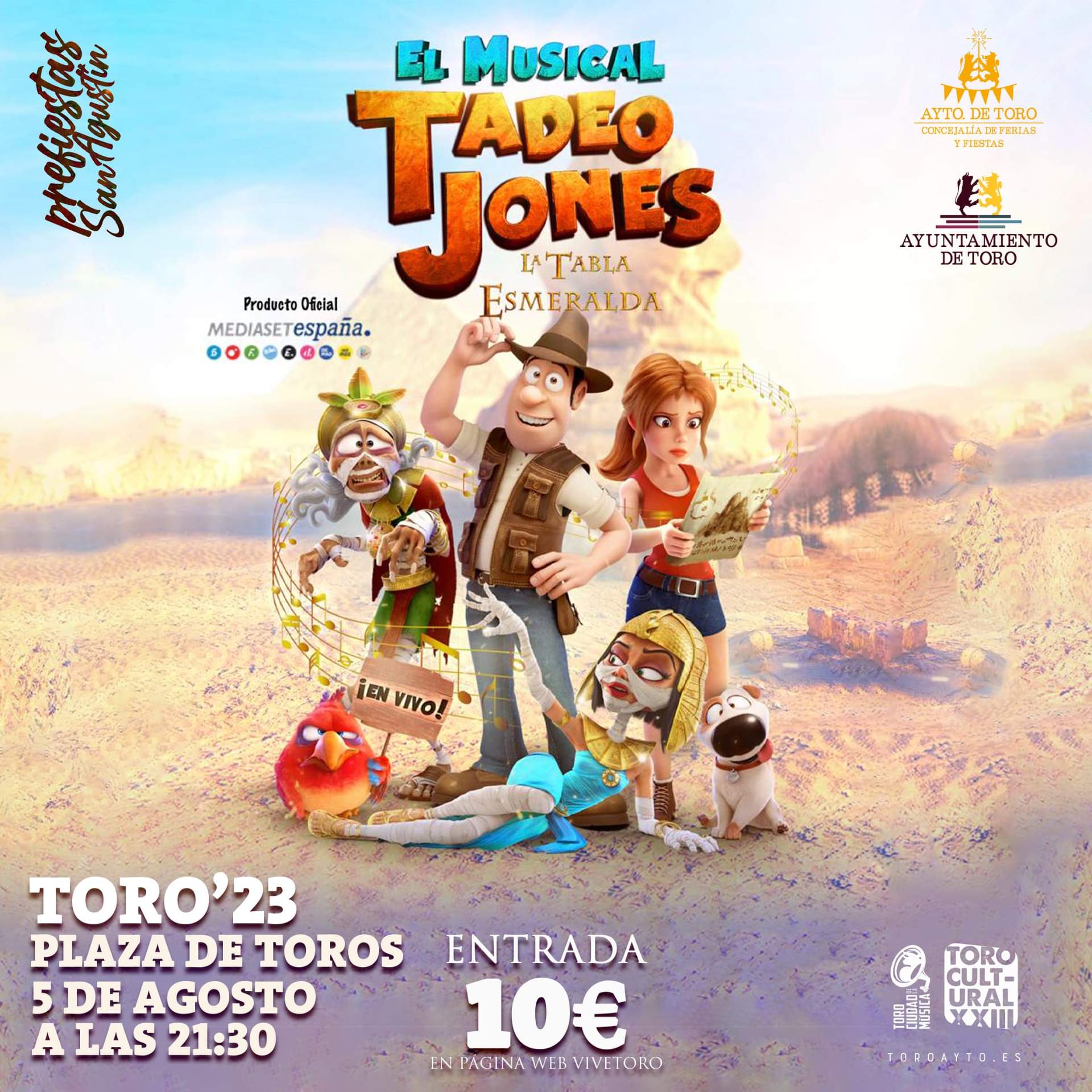 Cartel "Tadeo Jones", el musical en Toro