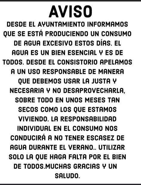 Comunicado del Ayuntamiento de Morales del Vino