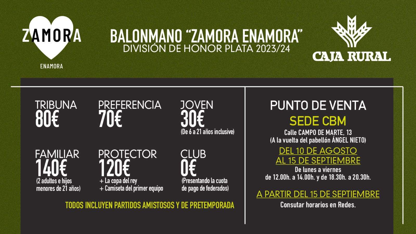 El Club Balonmano Zamora lanza su campaña de socios bajo el lema ‘Lo llevamos en la piel’