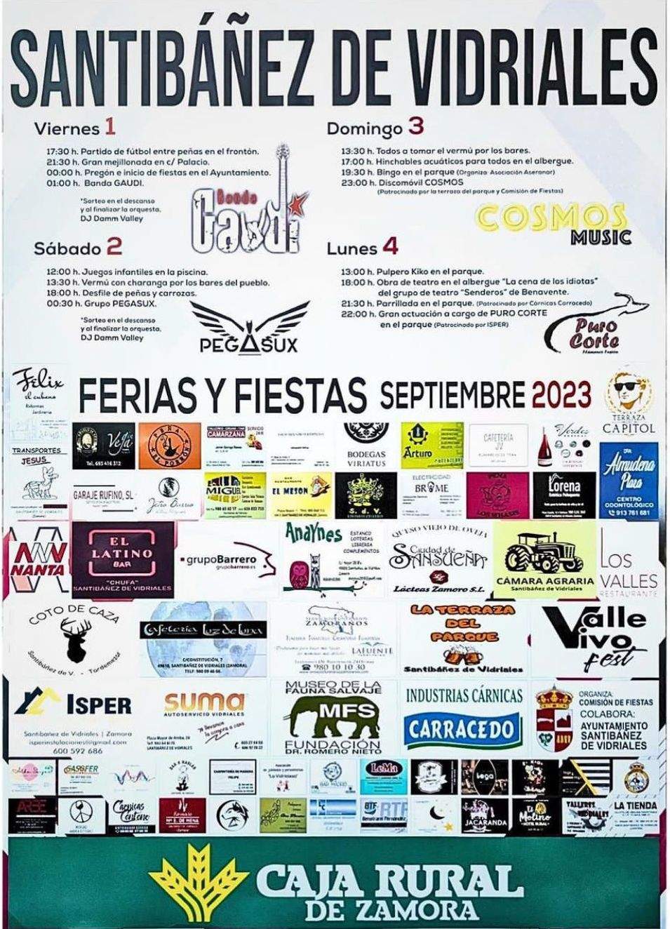 Cartel de fiestas de Santibáñez de Vidriales